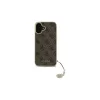 Guess GUHCP16SGF4GBR iPhone 16 6.1" keménytok készülékhez – 4G Charms Collection, barna