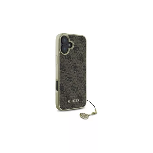 Guess GUHCP16SGF4GBR iPhone 16 6.1" keménytok készülékhez – 4G Charms Collection, barna