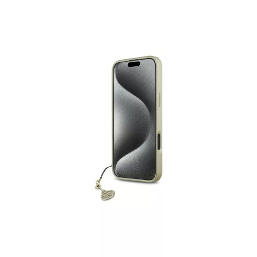 Guess GUHCP16SGF4GBR iPhone 16 6.1" keménytok készülékhez – 4G Charms Collection, barna