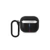 BMW BMA322PVTK AirPods 3 gen készülékhez tok Leather Curved Line fekete