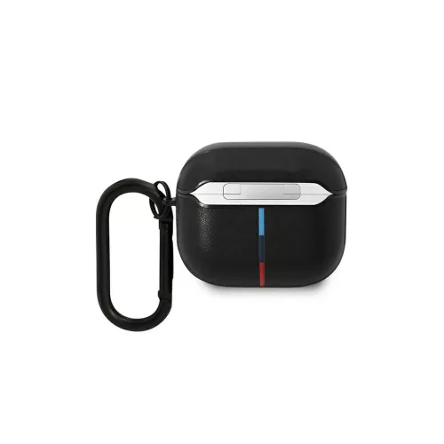 BMW BMA322PVTK AirPods 3 gen készülékhez tok Leather Curved Line fekete