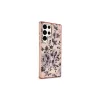 Guess GUHCS23LHCFWSP S23 Ultra S918 készülékhez kemény tok Flower Collection rózsaszín