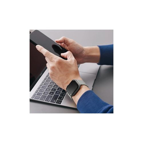 UNIQ Revix Strap Apple Watch Series 1-8/SE/SE2/SE3 készülékhez 38/40/41mm Reversible Magnetic rózsaszín-bézs