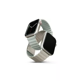   UNIQ Revix szíj Apple Watch Series 1-8/SE/SE2/SE3 38/40/41mm készülékhez fordítható mágneses zöld-bézs