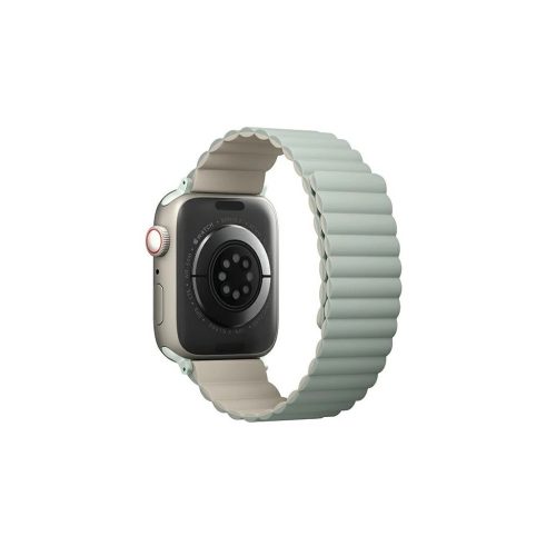 UNIQ Revix szíj Apple Watch Series 1-8/SE/SE2/SE3 38/40/41mm készülékhez fordítható mágneses zöld-bézs