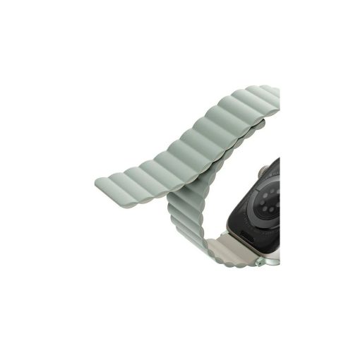 UNIQ Revix szíj Apple Watch Series 1-8/SE/SE2/SE3 38/40/41mm készülékhez fordítható mágneses zöld-bézs