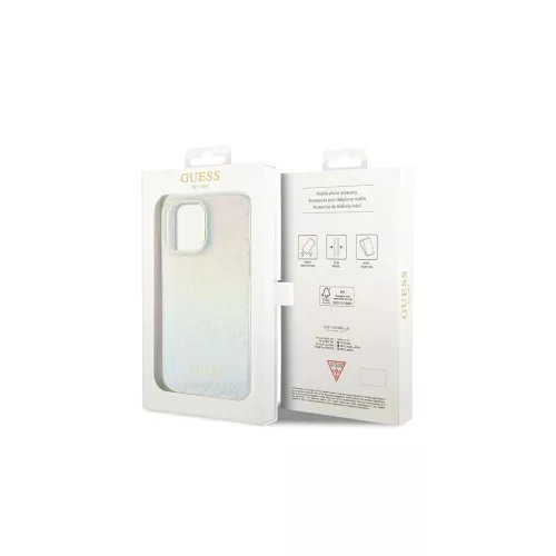 Guess GUHCP13XHDECMI iPhone 13 Pro Max készülékhez 6.7" keménytok IML Faceted Mirror Disco Iridescen