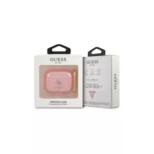 Guess GUA3UCG4GP AirPods 3 készülékhez tok Glitter Collection rózsaszín