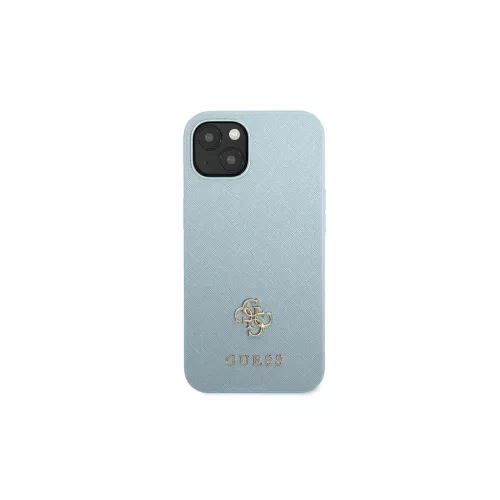 Guess GUHCP13SPS4MB iPhone 13 mini 5,4" készülékhez kemény tok Saffiano 4G Small Metal Logo kék