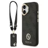Guess 4G Strass Logo & Big Strap Metal Buttons MagSafe tok iPhone 17 készülékhez fekete