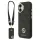 Guess 4G Strass Logo & Big Strap Metal Buttons MagSafe tok iPhone 17 készülékhez fekete