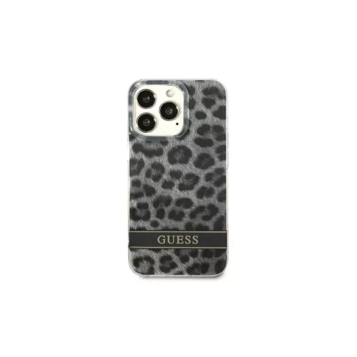 Guess GUHCP13LHSLEOK iPhone 13 Pro / 13 6,1" készülékhez kemény tok Leopard szürke