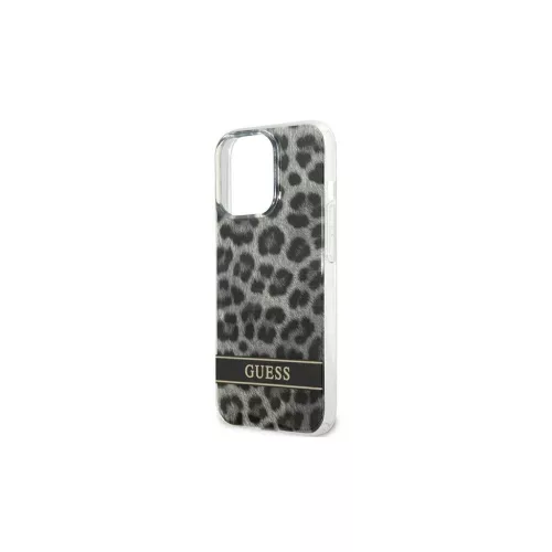 Guess GUHCP13LHSLEOK iPhone 13 Pro / 13 6,1" készülékhez kemény tok Leopard szürke