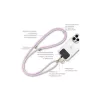 Guess GUOUCNMG4EU Univerzális CBDY kábelpánt nylon 4G Metal Charm lila
