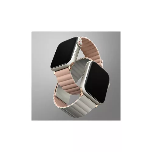 UNIQ Revix Strap Apple Watch Series1-8/SE/SE2/SE3/Ultra1/2/3 készülékhez, 42/44/45/49mm, fordítható, mágneses, rózsaszín