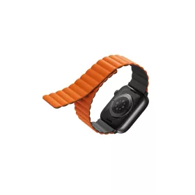   UNIQ Revix Strap AppleWatch Series1-9/SE1/2/3/Ultra2/3 készülékhez 42/44/45/49mm fordítható mágneses szürke–narancssárga