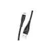 USAMS Braided U41 microUSB kábel 3m 2A SJ399USB01 (US-SJ399) Fast Charge fekete