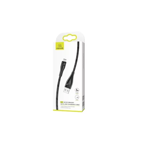 USAMS Braided U41 microUSB kábel 3m 2A SJ399USB01 (US-SJ399) Fast Charge fekete