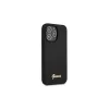 Guess GUHCP13XLSLMGBK iPhone 13 Pro Max 6.7" készülékhez kemény tok Silicone Script Gold Logo fekete