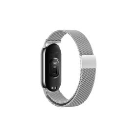 Beline Mi Band 10/9/8 készülékhez mágneses szíj ezüst