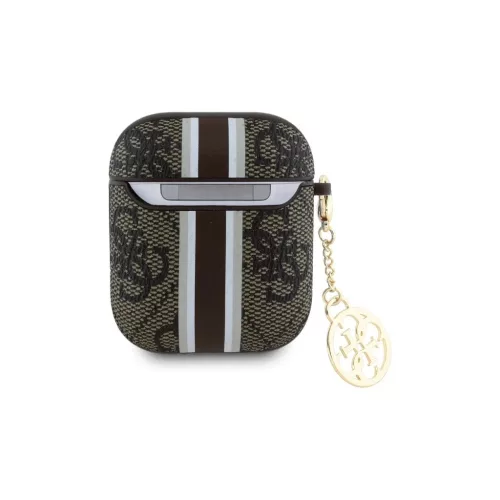 Guess GUA2P4RPSW AirPods 1/2 készülékhez tok 4G Printed Stripes Charm barna