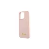 Guess GUHCP13XLSLMGLP iPhone 13 Pro Max készülékhez kemény tok Silicone Script Gold Log világos rózsaszín