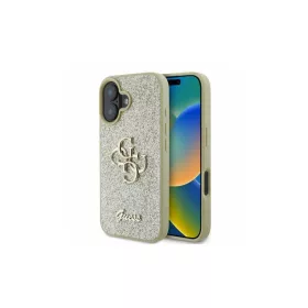   Guess GUHCP16SHG4SGD iPhone 16 6,1" készülékhez keménytok Fixed Glitter Big 4G arany
