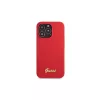 Guess GUHCP13XLSLMGRE iPhone 13 Pro Max 6.7" készülékhez szilikon kemény tok Vintage Gold Logo bordó
