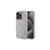 Guess GUHMP15XG4GFRP iPhone 15 Pro Max készülékhez 6.7" kemény tok 4G Collection Leather Metal Logo Mag rózsaszín