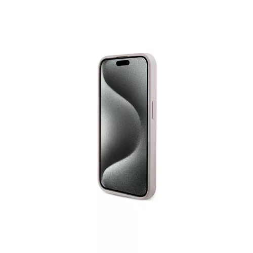 Guess GUHMP15XG4GFRP iPhone 15 Pro Max készülékhez 6.7" kemény tok 4G Collection Leather Metal Logo Mag rózsaszín