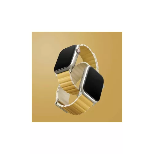 UNIQ Revix Prémium óra szíj AppleWatch Series1-8/SE/SE2/SE3 8/40/41 Edition készülékhez fordítható Mag sárga-bézs