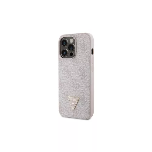 Guess GUHCP13XP4TDSCPP iPhone 13 Pro Max 6.7" készülékhez kemény tok Crossbody 4G Metal Logo rózsaszín