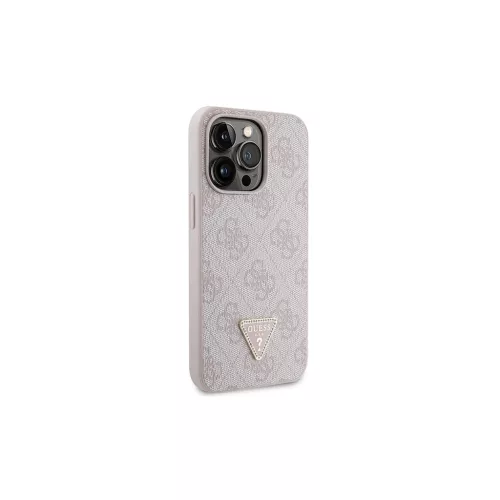 Guess GUHCP13XP4TDSCPP iPhone 13 Pro Max 6.7" készülékhez kemény tok Crossbody 4G Metal Logo rózsaszín