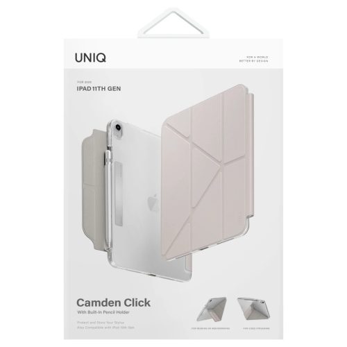 UNIQ Camden Click tok iPad 11" A16 (2025) / iPad 10.9" 10 gen. (2022) készülékhez elefántcsont