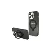 Guess GUHMP13LHRSGSK iPhone 13 Pro / 13 (6.1") készülékhez kemény tok Ring Stand Script Glitter MagSafe fekete