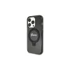 Guess GUHMP13LHRSGSK iPhone 13 Pro / 13 (6.1") készülékhez kemény tok Ring Stand Script Glitter MagSafe fekete