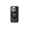 Guess GUHMP13LHRSGSK iPhone 13 Pro / 13 (6.1") készülékhez kemény tok Ring Stand Script Glitter MagSafe fekete