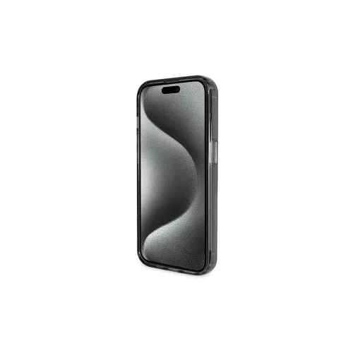 Guess GUHMP13LHRSGSK iPhone 13 Pro / 13 (6.1") készülékhez kemény tok Ring Stand Script Glitter MagSafe fekete
