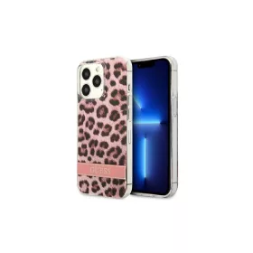   Guess GUHCP13LHSLEOP iPhone 13 Pro / 13 6,1" készülékhez kemény tok Leopard rózsaszín