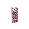 Guess GUHCP13LHSLEOP iPhone 13 Pro / 13 6,1" készülékhez kemény tok Leopard rózsaszín