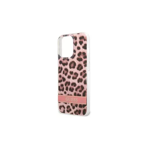 Guess GUHCP13LHSLEOP iPhone 13 Pro / 13 6,1" készülékhez kemény tok Leopard rózsaszín