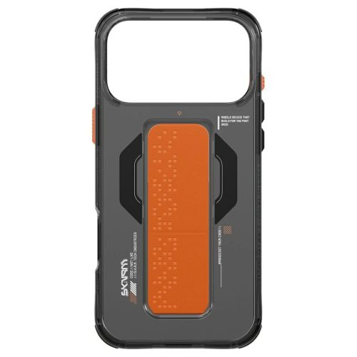 Skinarma Haxa tok iPhone 17 Pro Max készülékhez, mágneses töltés + Grip Stand, grafit