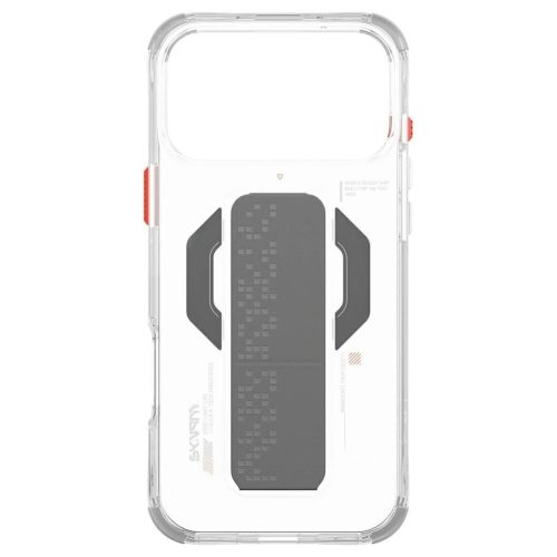 Skinarma Haxa tok iPhone 17 Pro Max készülékhez – mágneses töltéssel és grip állvánnyal, átlátszó
