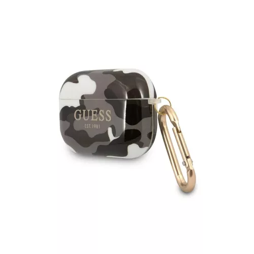 Guess GUAPUCAMG AirPods Pro készülékhez tok Camo Collection fekete