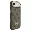 Guess 4G Strass Logo & Big Strap Metal Buttons MagSafe tok iPhone Air készülékhez barna