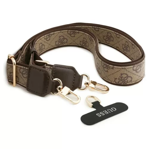 Guess 4G Strass Logo & Big Strap Metal Buttons MagSafe tok iPhone Air készülékhez barna