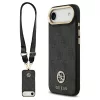 Guess 4G Strass Logo & Big Strap Metal Buttons MagSafe tok iPhone Air készülékhez fekete