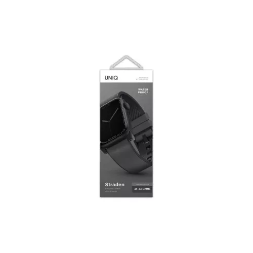 UNIQ Straden bőr hibrid szíj Apple Watch Series 1-8/SE/SE2/SE3Ultra1/2/3 42/44/45/49 készülékhez szürke