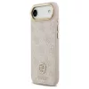Guess 4G Strass Logo & Big Strap tok fém gombokkal, MagSafe, iPhone Air készülékhez, rózsaszín