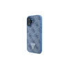 Guess GUHCP16SP4TDSCPB iPhone 16 6.1" készülékhez kemény tok Leather Metal Logo Strass Crossbody kék